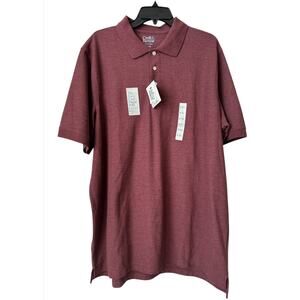 Croft & Barrow Maroon Polo Shirt Mens Big & Tall Size XL Easy Care Cotton Blend